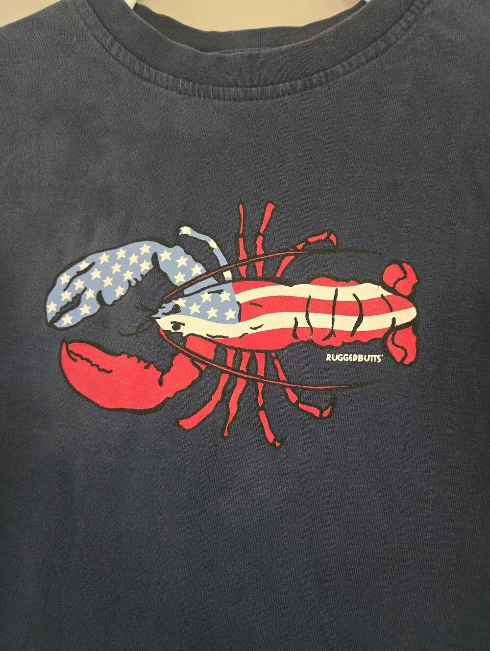RuggedButts Boys Patriotic Lobster T-Shirt Size 3T Navy